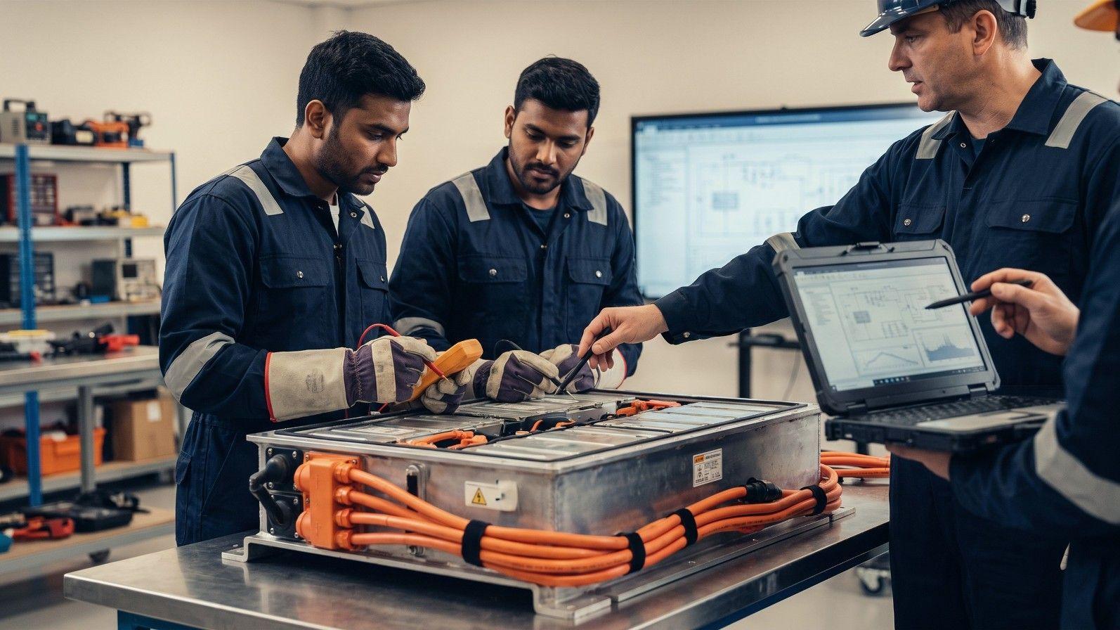 High-voltage battery servicing
